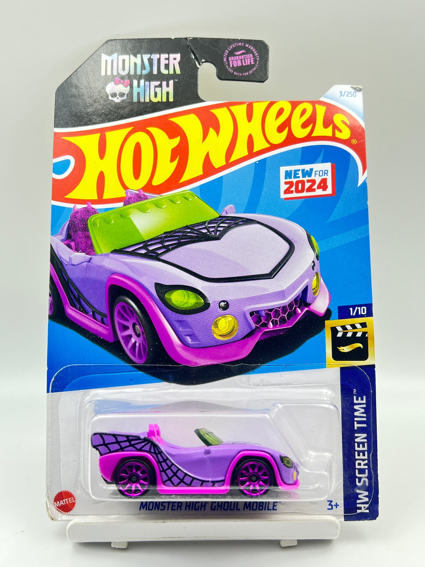 CREASED - HOT WHEELS - MONSTER HIGH GHOUL MOBILE - 3A