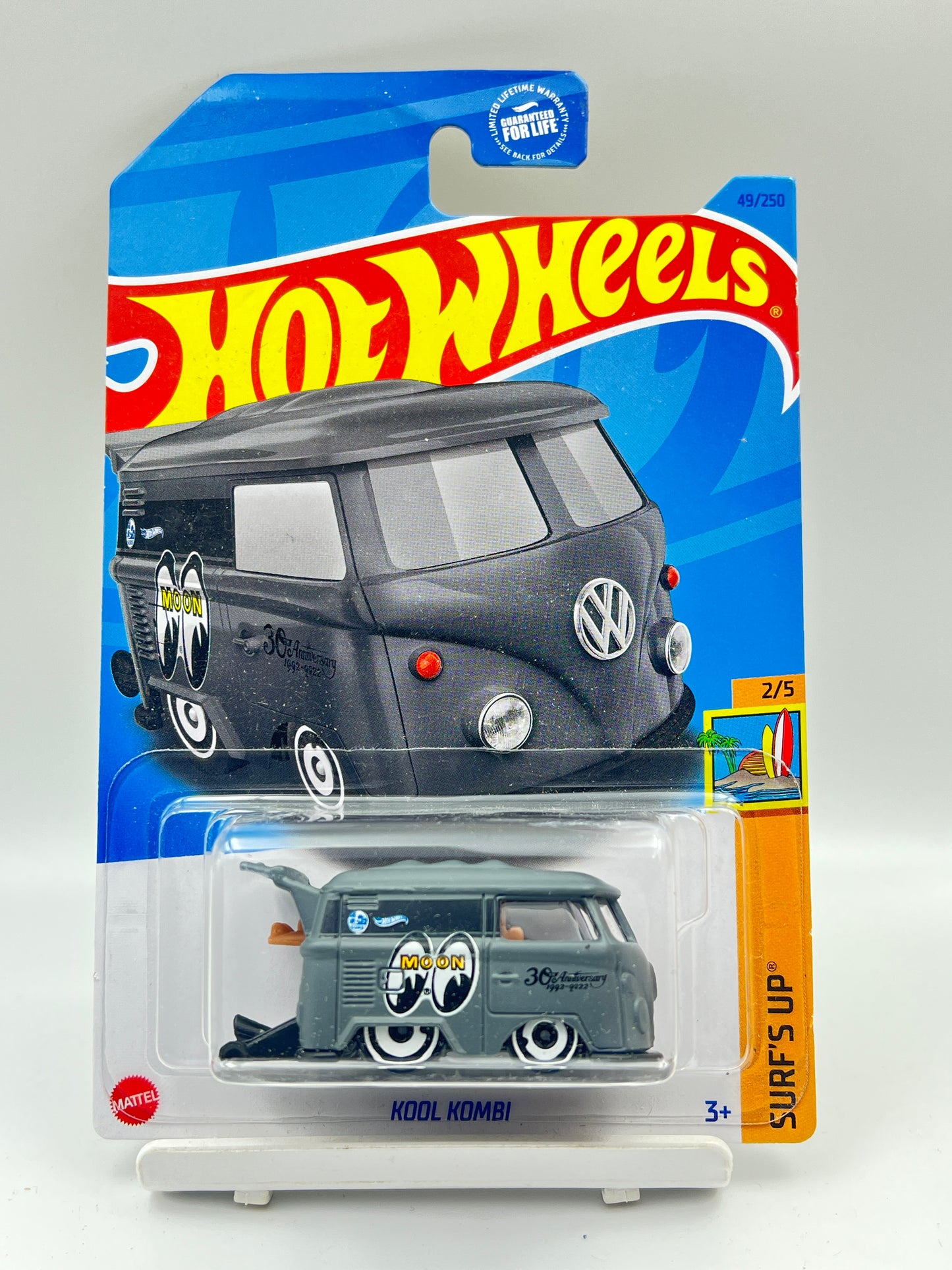 IMPORTED - HOT WHEELS -  KOOL KOMBI - GREY - MOON EYES - 6C