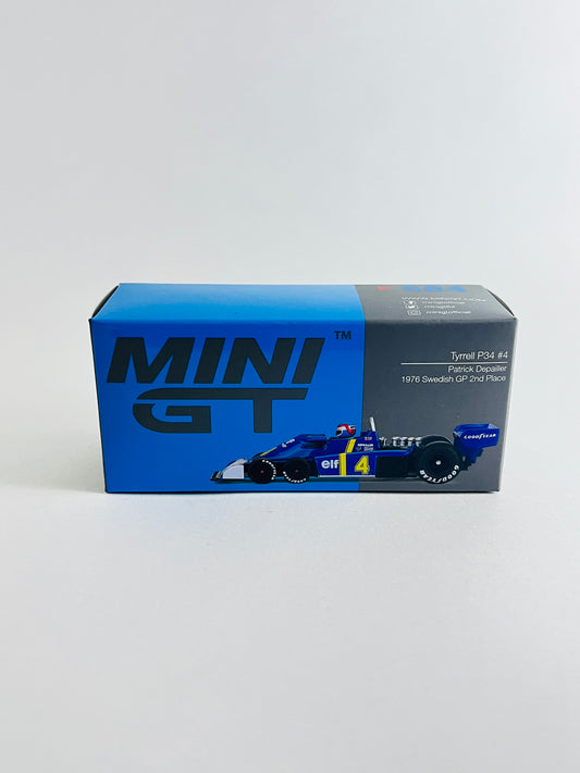 SEAL OPENED - MINI GT - TYRRELL P34 #4 - PATRICK DEPAILLER - 1976 SWEDISH GP 2ND PLACE - Its Fun- Hot wheels - matchbox - diecast