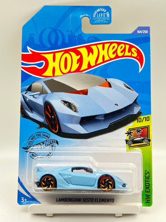 MILD BLISTER CRACK - IMPORTED - HOT WHEELS -  LAMBORGHINI SESTO ELEMENTO - BLUE - 6E