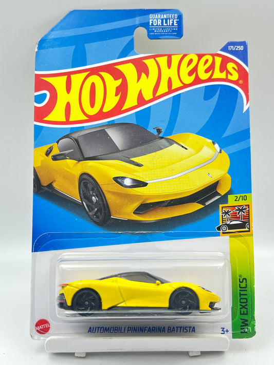 IMPORTED - HOT WHEELS -  AUTOMOBILI PINNFARINA BATTISTA - YELLOW - 6E