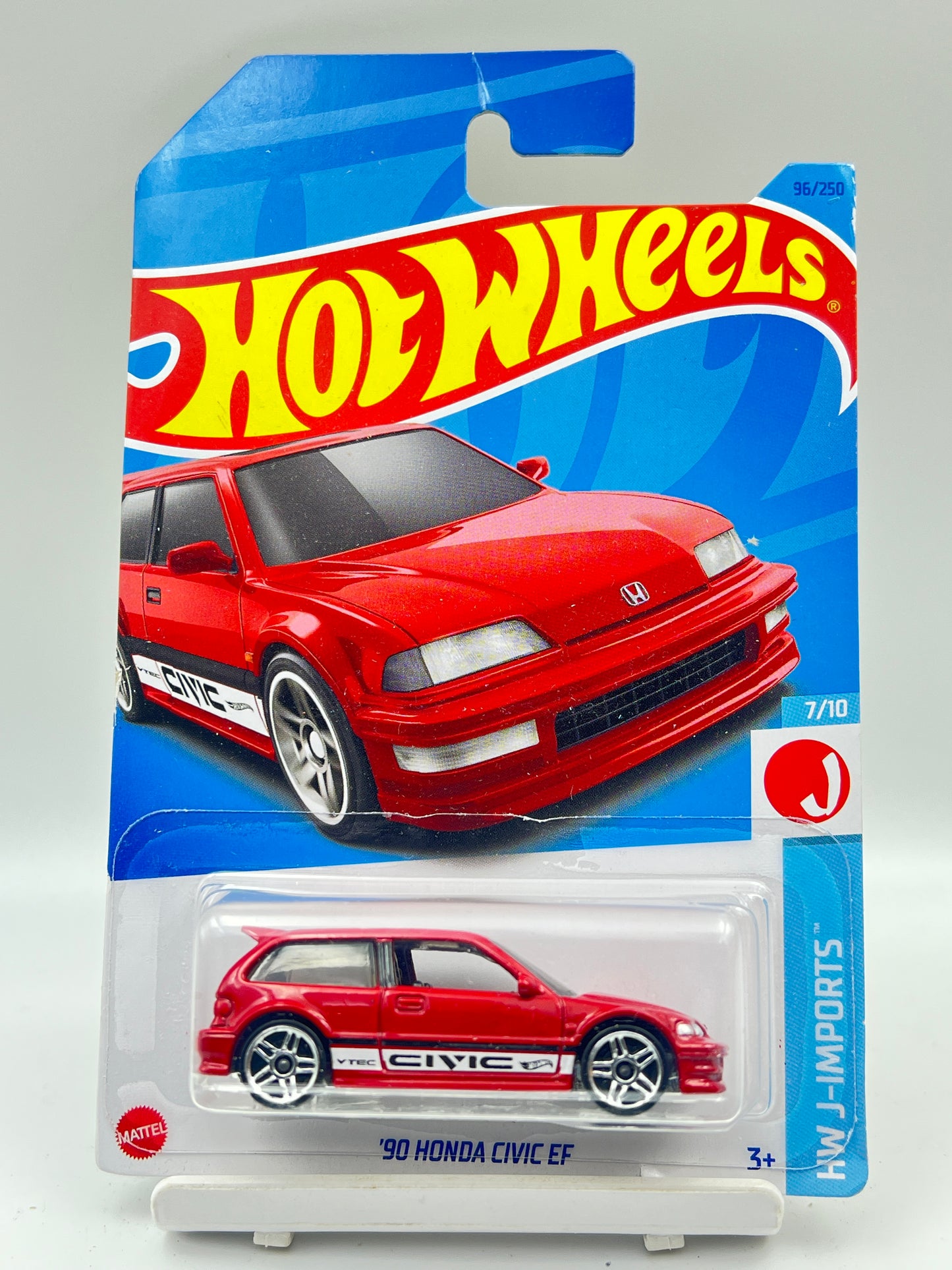 IMPORTED - HOT WHEELS -  90 HONDA CIVIC EF - RED - 6D