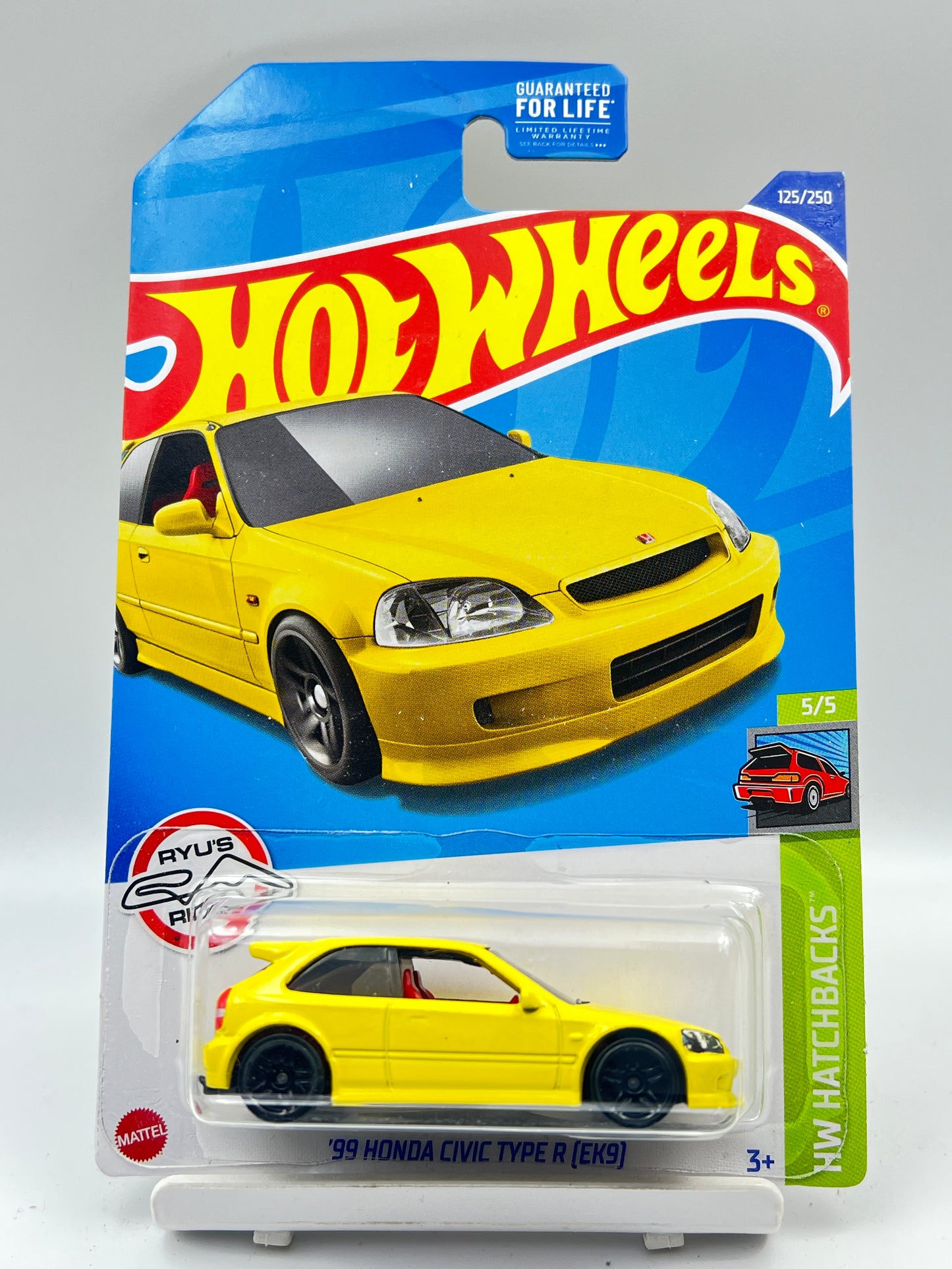 IMPORTED - HOT WHEELS -  99 HONDA CIVIC TYPE R (EK9) - YELLOW - 6D