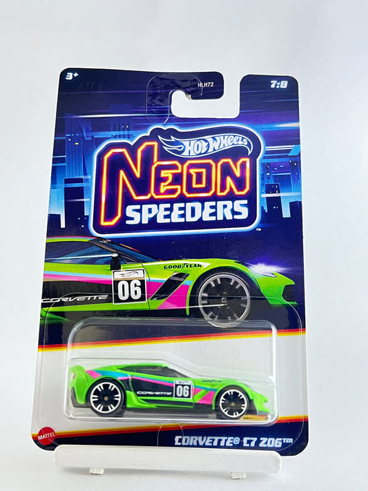 NEON SPEEDERS - CORVETTE C7 Z06 - 4A - Its Fun- Hot wheels - matchbox - diecast