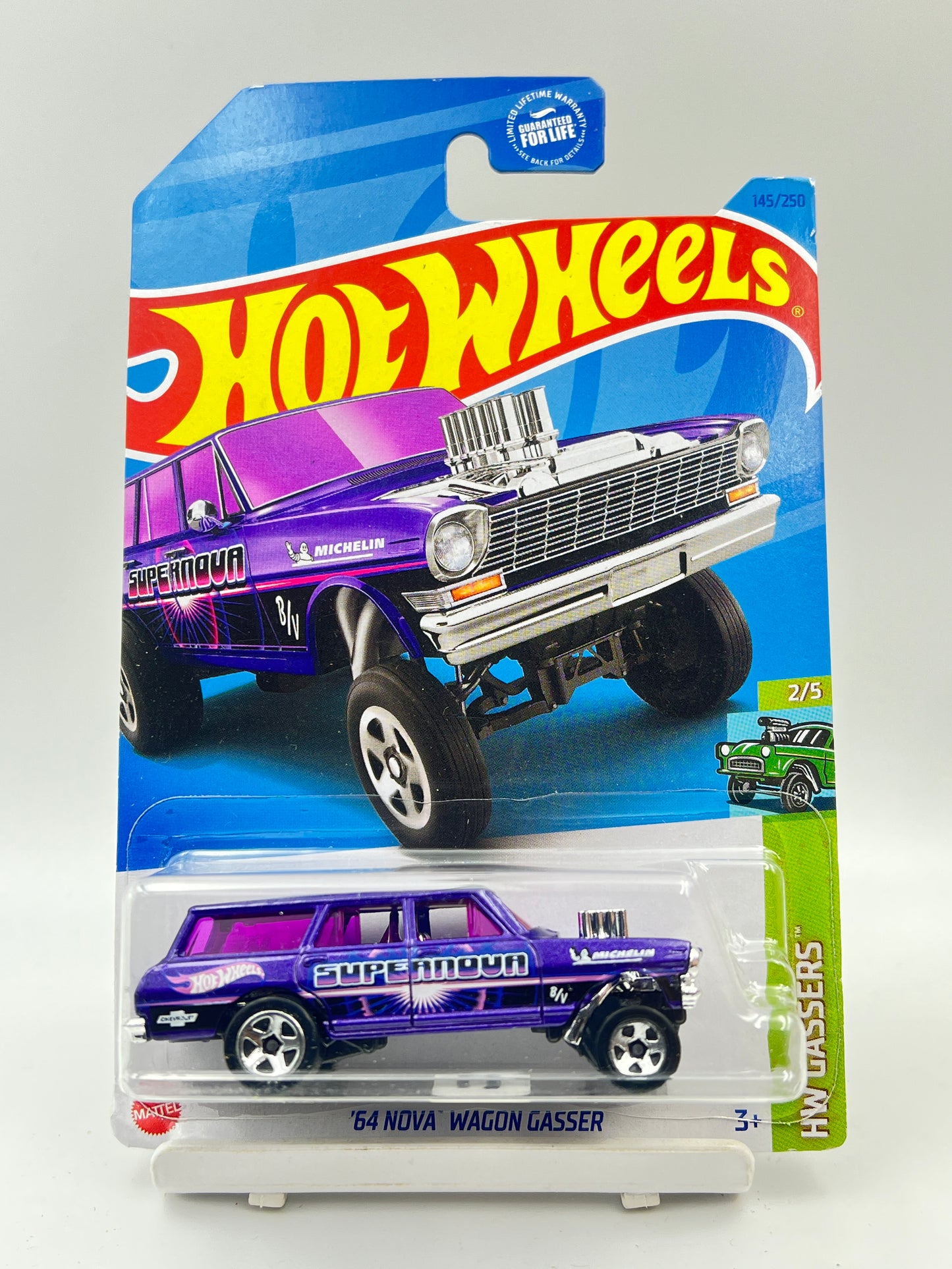 HAIRLINE CRACK - IMPORTED - HOT WHEELS -  64 NOVA WAGON GASSER - 4C