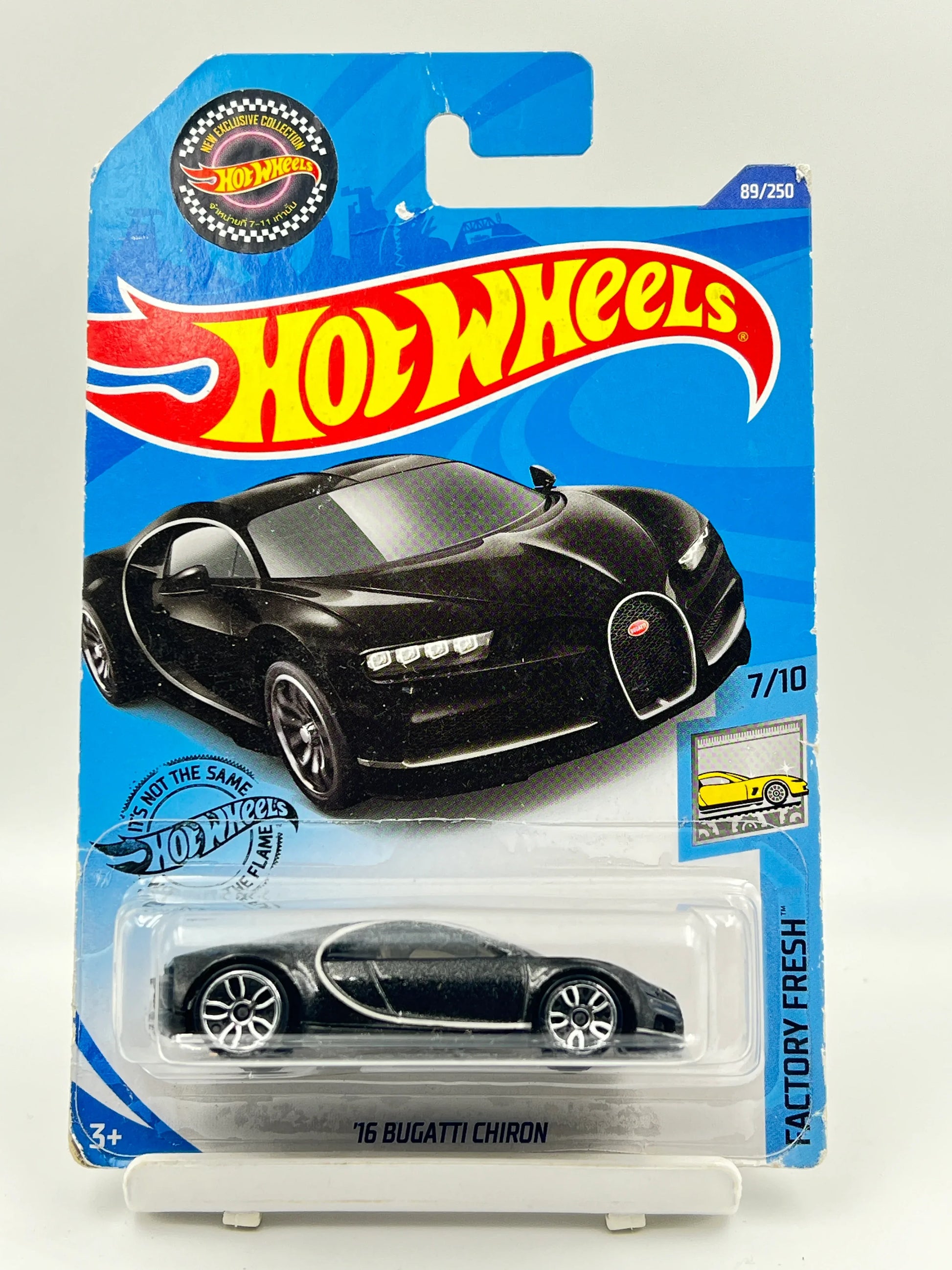 HOT WHEELS - CREASED - 16 BUGATTI CHIRON - BLACK - 3B - Its Fun