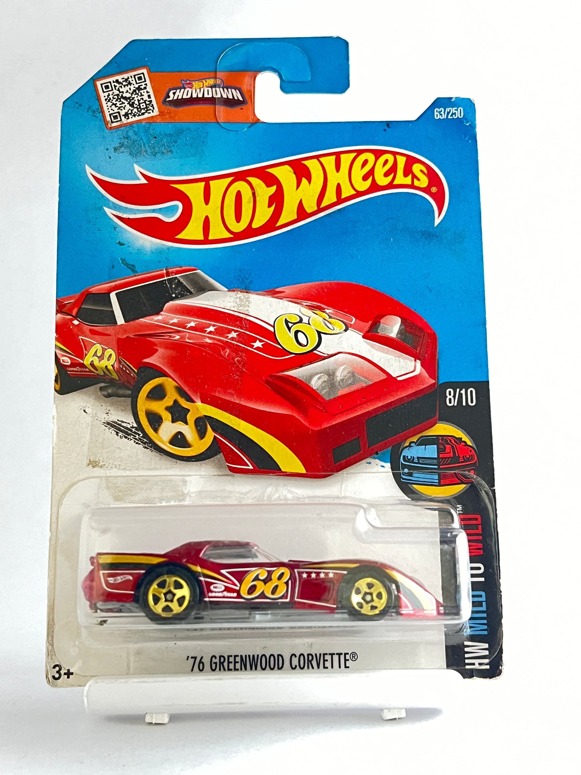 76 GREENWOOD CORVETTE -CARD AS IN PICTURE- 3D - Its Fun- Hot wheels - matchbox - diecast