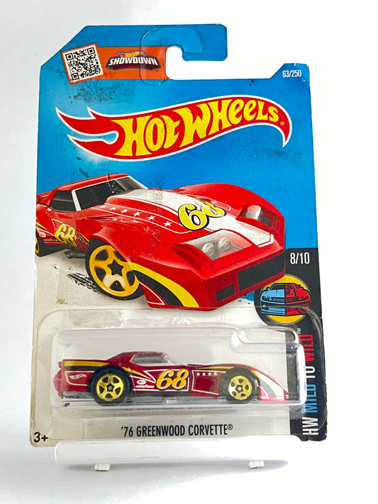 76 GREENWOOD CORVETTE -CARD AS IN PICTURE- 3D - Its Fun- Hot wheels - matchbox - diecast