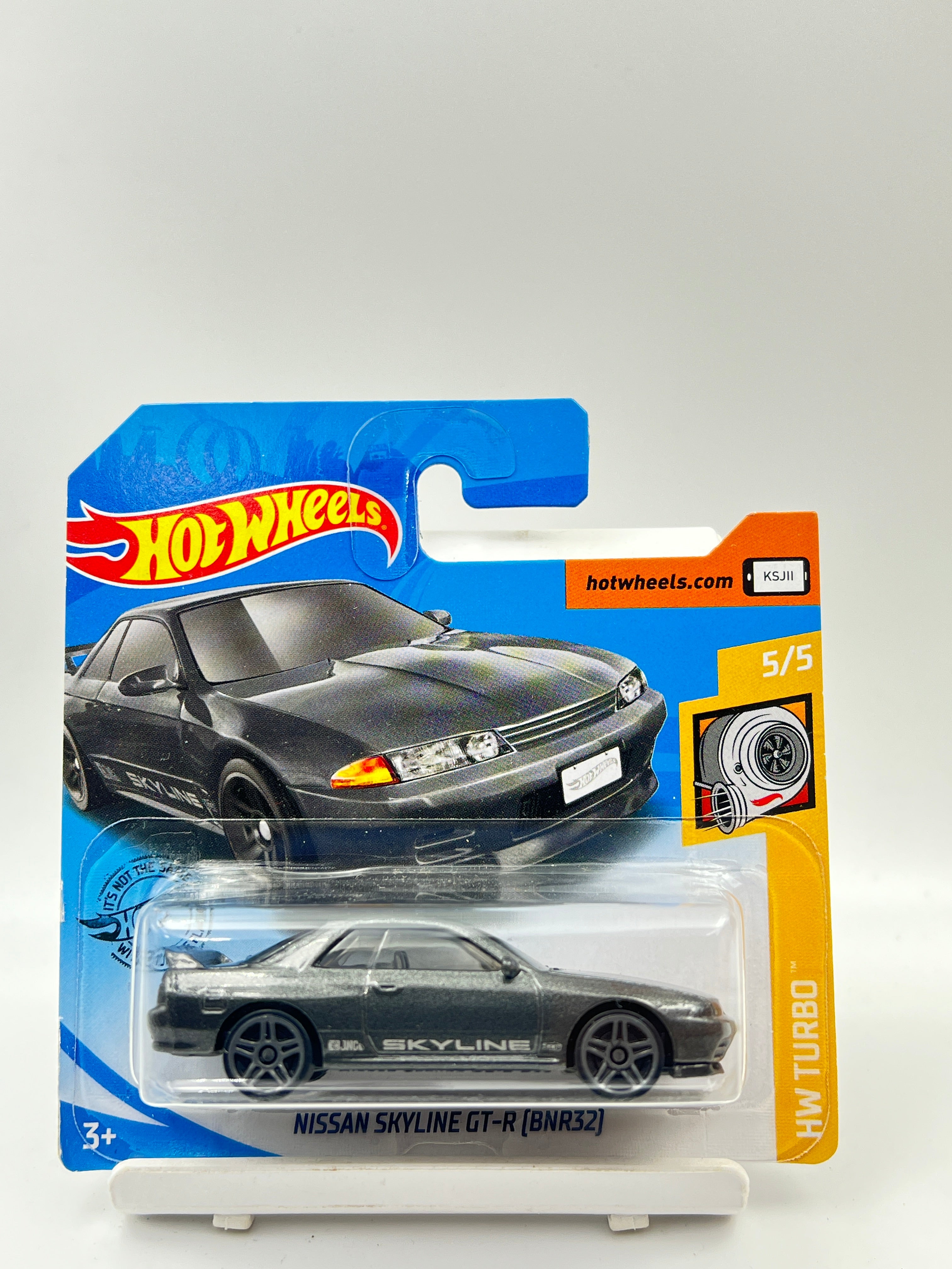 SHORT CARD - HOT WHEELS - NISSAN SKYLINE GT-R (BNR32) - DARK GREY