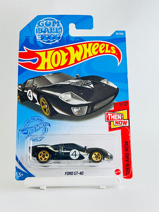 FORD GT-40 GUM BALL BLACK - 4C - Its Fun- Hot wheels - matchbox - diecast