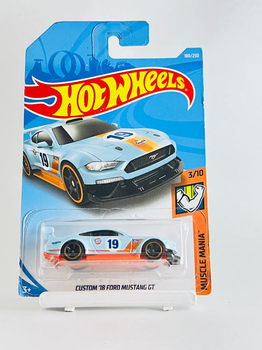 GULF - CUSTOM 18 FORD MUSTANG GT - 4D - Its Fun- Hot wheels - matchbox - diecast