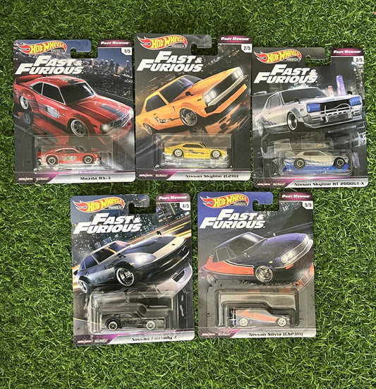 FAST AND FURIOUS - FAST REWIND SET OF 5 CARS