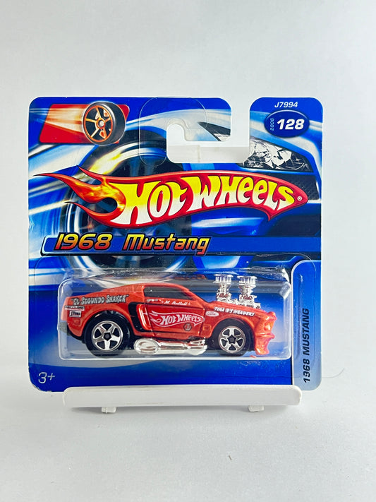 1968 MUSTANG RED - SHORT CARD - 2B - Its Fun- Hot wheels - matchbox - diecast