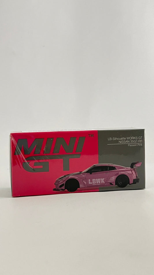 MINI GT - LB SILHOUETTE WORKS GT NISSAN 35GT-RR (PASSION PINK) - FULLY SEALED NEW - Its Fun- Hot wheels - matchbox - diecast