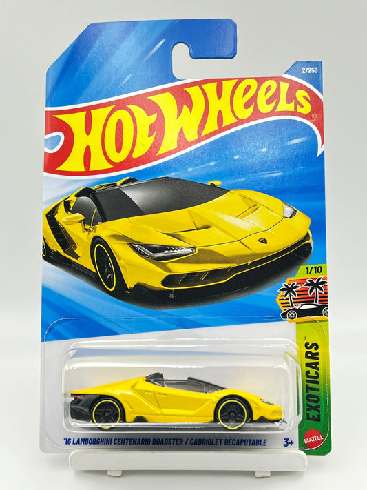 HOT WHEELS - 16 LAMBORGHINI CENTENARIO ROADSTER - YELLOW - 2A - Its Fun