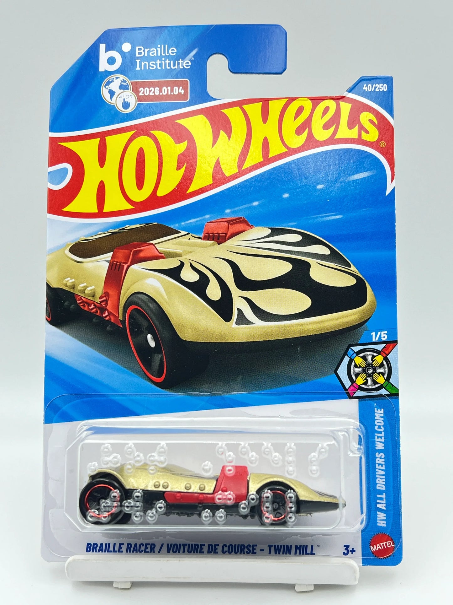 BLISTER CRACK - HOT WHEELS - BRAILLE RACER - TWIN MILL - 4F - Its Fun