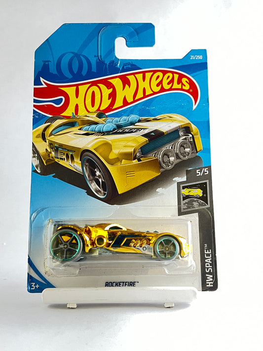 ROCKETFIRE - 3A - CARD CONDITION AS IN IMAGE - Its Fun- Hot wheels - matchbox - diecast