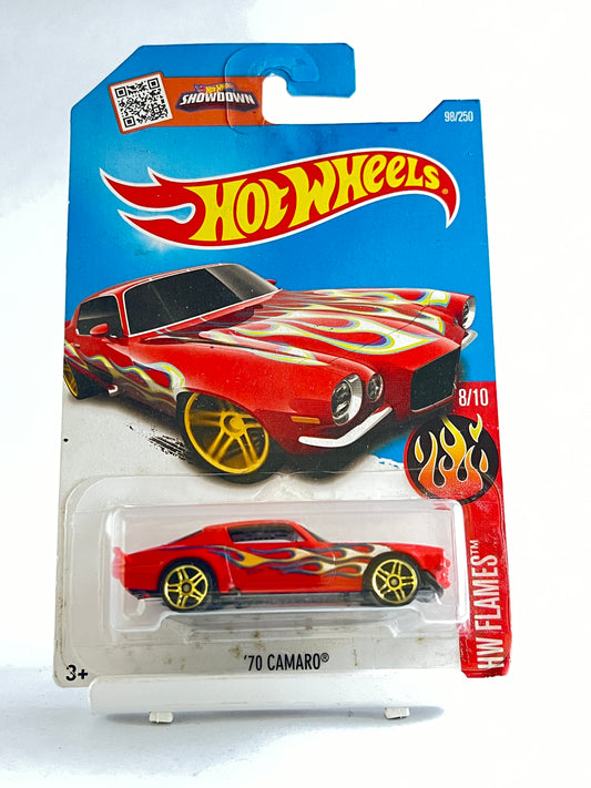 70 CAMARO - RED - FLAMES SERIES -3B - Its Fun- Hot wheels - matchbox - diecast