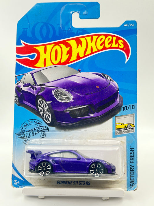 BLISTER CRACK / SOFT CORNERS - HOT WHEELS -  PORSCHE 911 GT3 RS - PURPLE - 1C