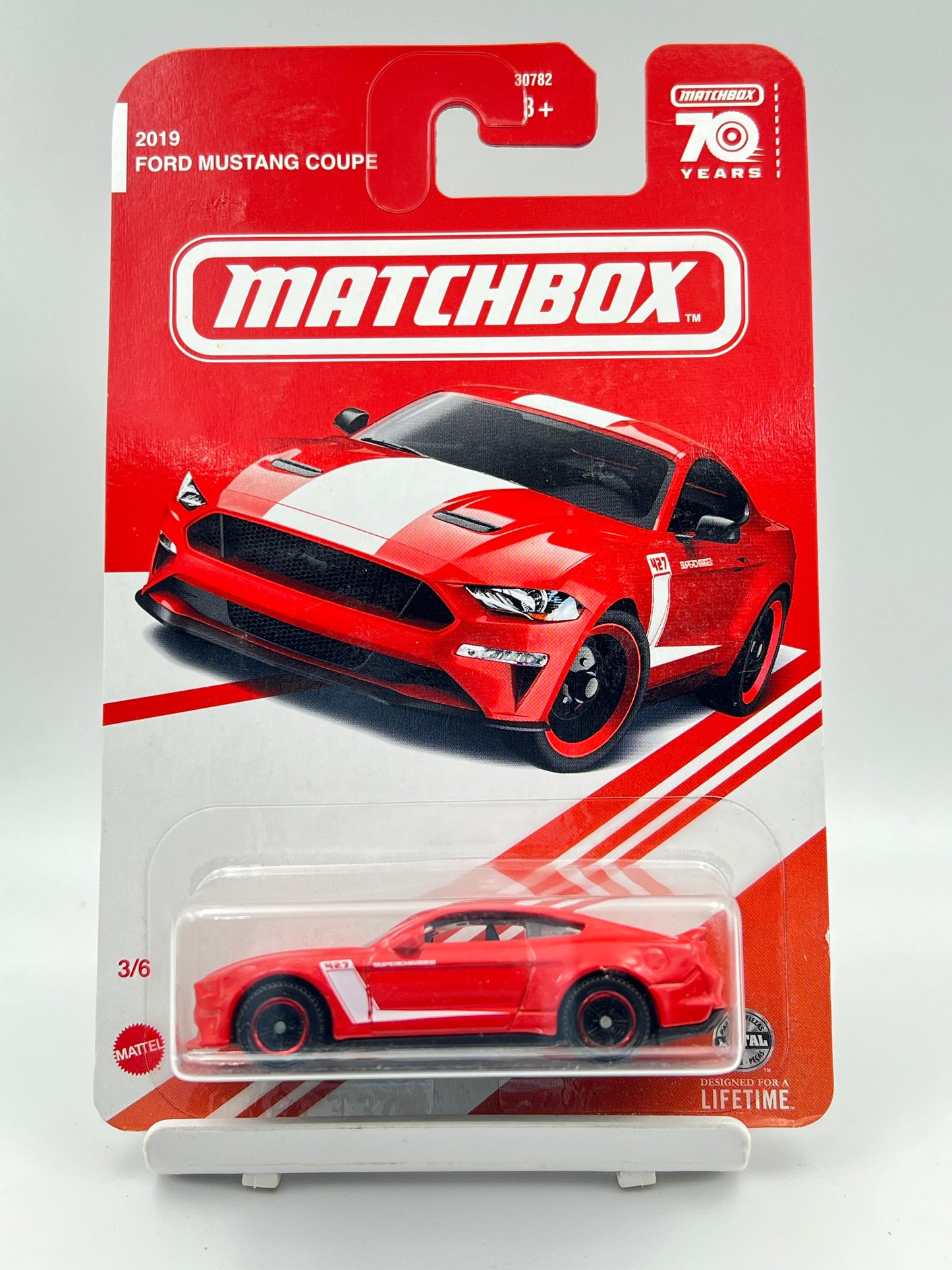 MATCHBOX - 2019 FORD MUSTANG COUPE -RED - 1A