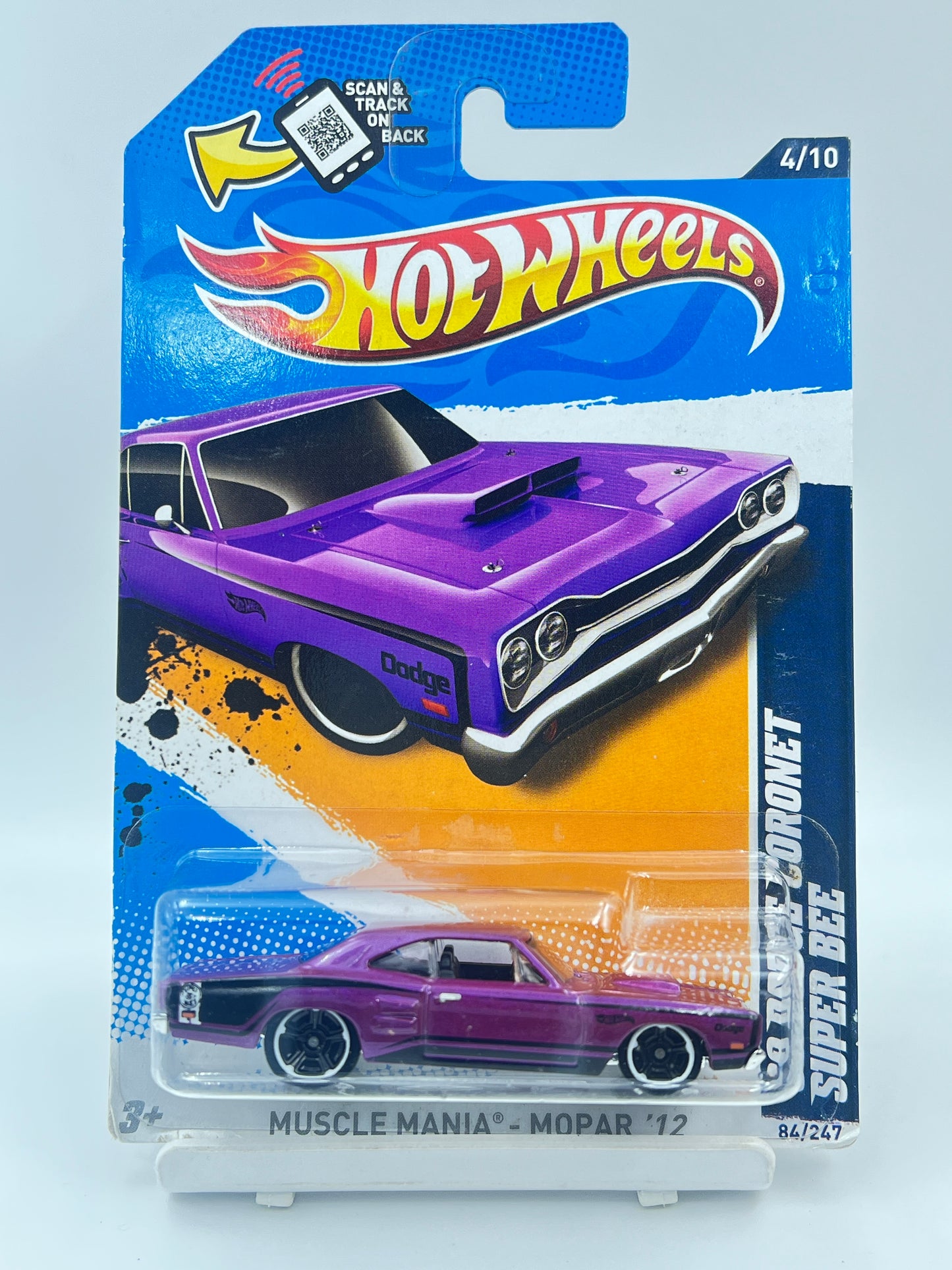 HOT WHEELS - 69 DODGE CORONET SUPER BEE - PURPLE - 6D