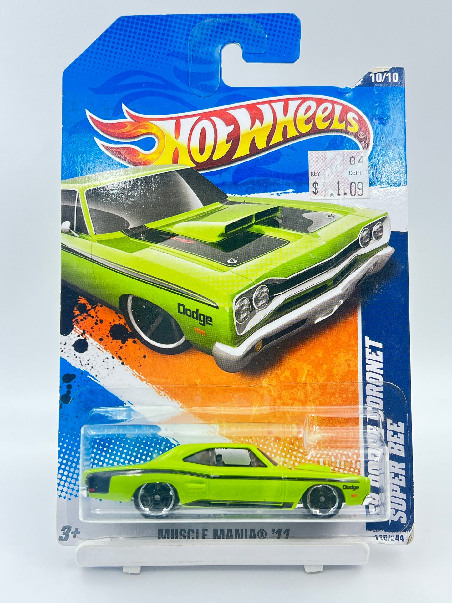 SOFT CORNERS - HOT WHEELS - 69 DODGE CORONET SUPER BEE - GREEN - 6D