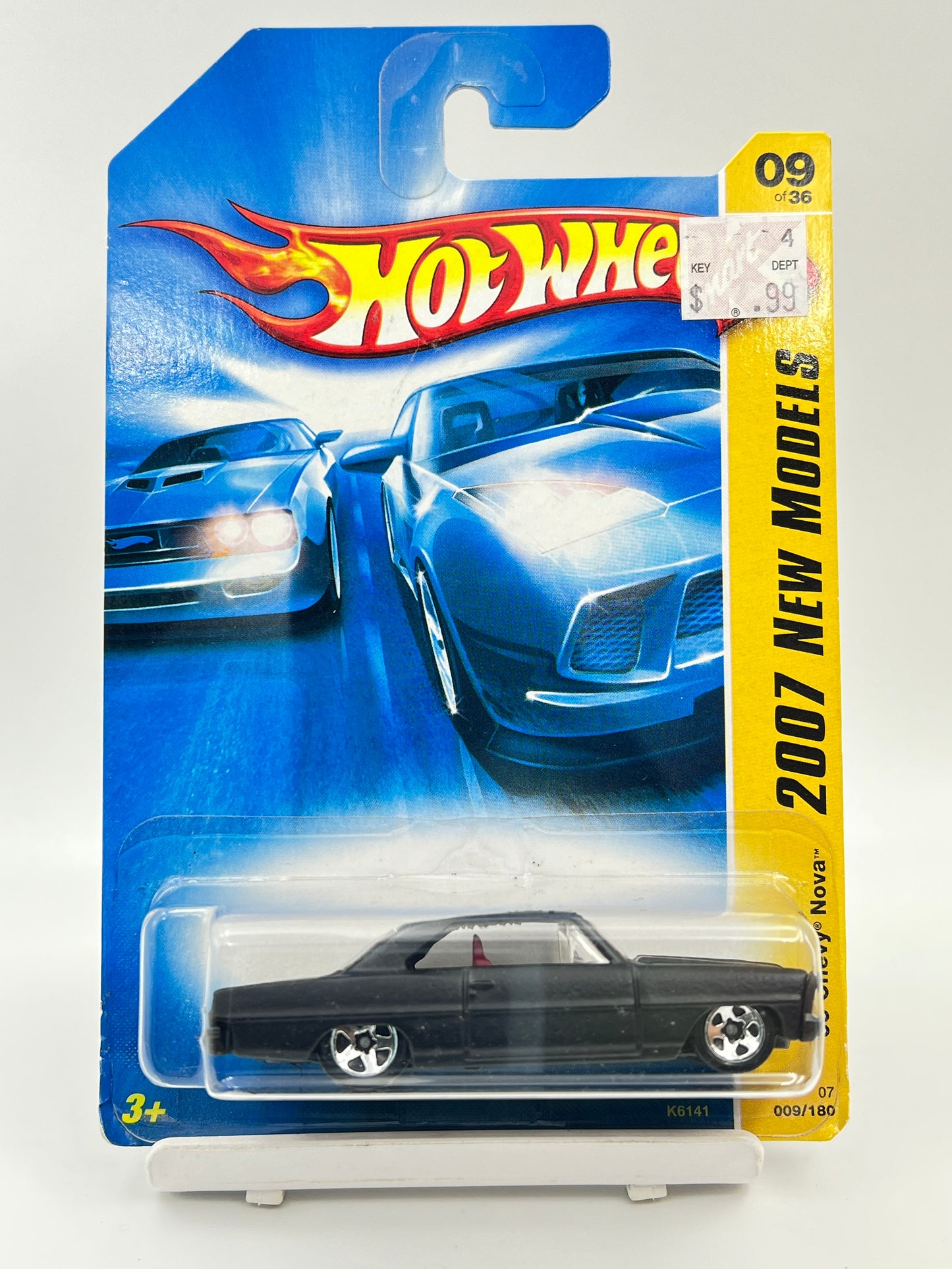 HOT WHEELS - 66 CHEVY NOVA - MATTE BLACK - 6C