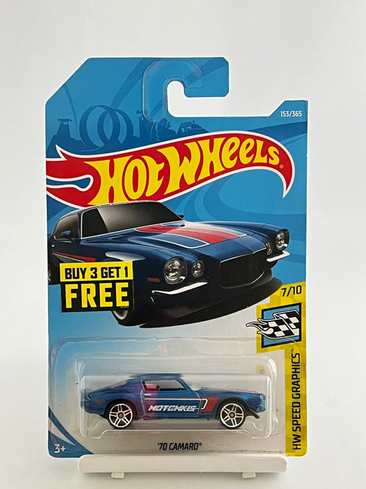 70 CAMARO BLUE - HOTCHKIS - 1B - Its Fun- Hot wheels - matchbox - diecast