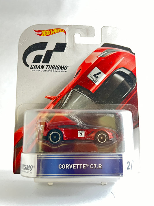 GRAN TURISMO : CORVETTE C7.R - MILD CREASE AT TOP - Its Fun- Hot wheels - matchbox - diecast