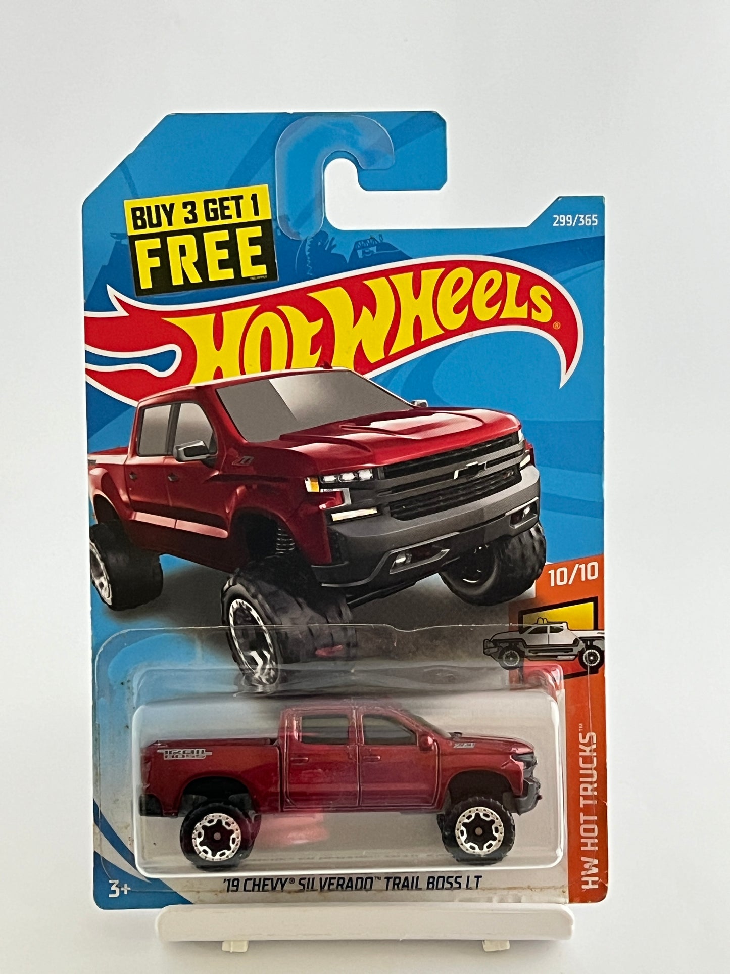 19 CHEVY SILVERADO TRAIL BOSS LT - RED - 1D - Its Fun- Hot wheels - matchbox - diecast