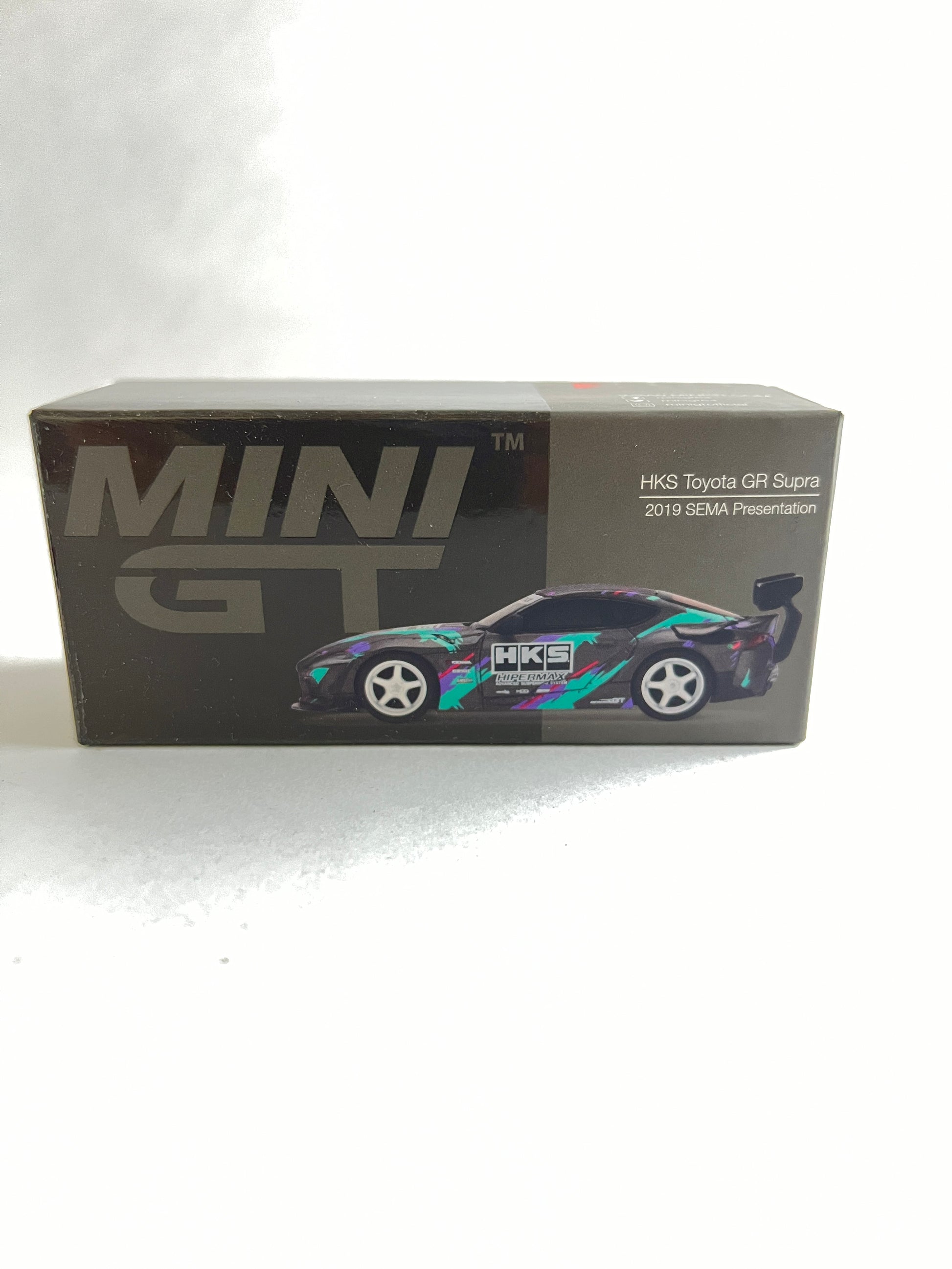 MINI GT - NOT SEALED - HKS TOYOTA GR SUPRA - 2019 SEMA PRESENTATION - Its Fun- Hot wheels - matchbox - diecast