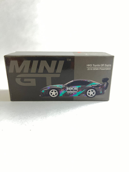 MINI GT - NOT SEALED - HKS TOYOTA GR SUPRA - 2019 SEMA PRESENTATION - Its Fun- Hot wheels - matchbox - diecast