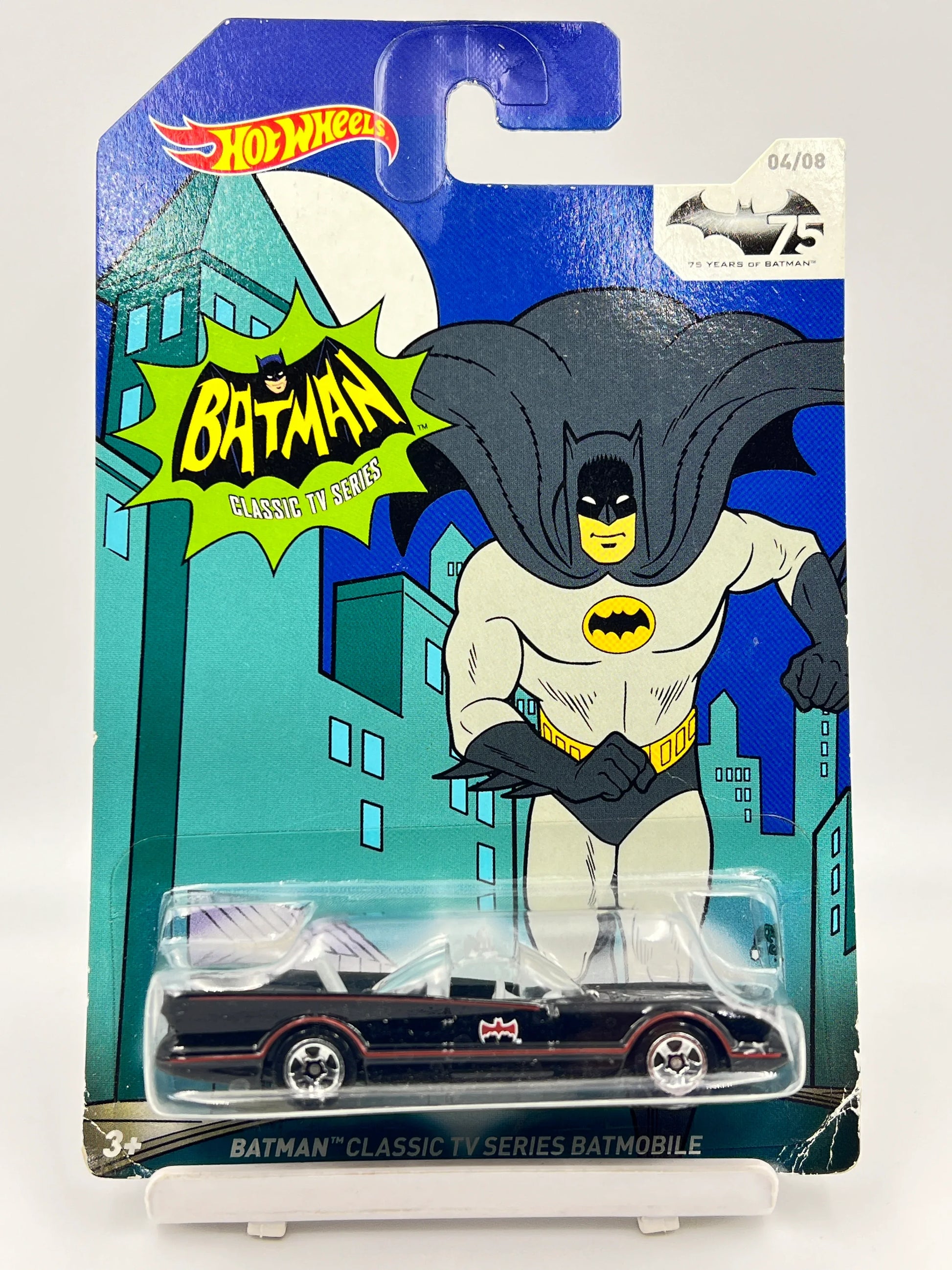 HOT WHEELS - BATMAN :CLASSIC TV SERIES BATMOBILE -CREASED AT CORNER - ZX4 - Its Fun