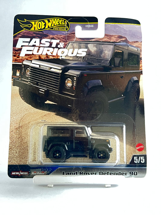 PREMIUM - FAST AND FURIOUS - LAND ROVER DEFENDER 90 - CREASE IN CARD - Its Fun- Hot wheels - matchbox - diecast