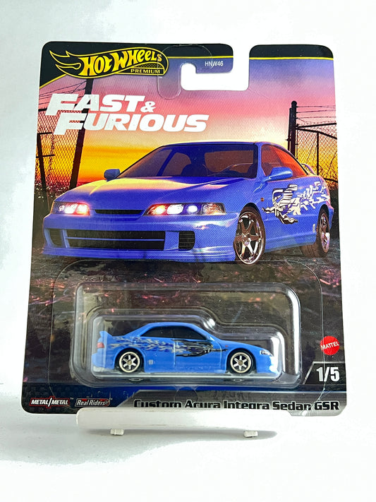 PREMIUM - FAST AND FURIOUS - CUSTOM ACURA INTEGRA SEDAN GSR - 5C - Its Fun- Hot wheels - matchbox - diecast