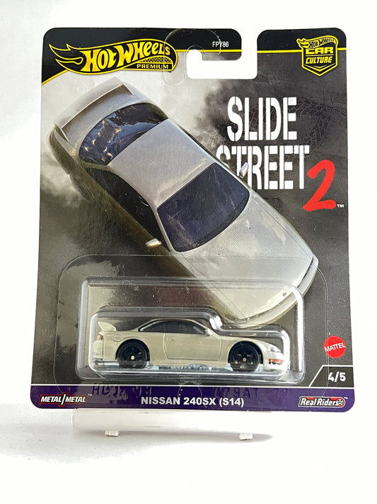 PREMIUM - SLIDE STREET 2 - NISSAN 240SX (S14) - Its Fun- Hot wheels - matchbox - diecast