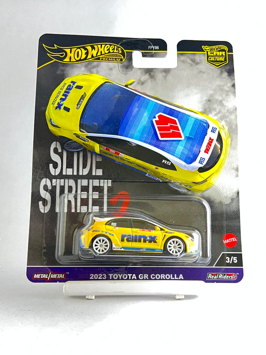 PREMIUM - SLIDE STREET 2 - 2023 TOYOTA GR COROLLA - Its Fun- Hot wheels - matchbox - diecast