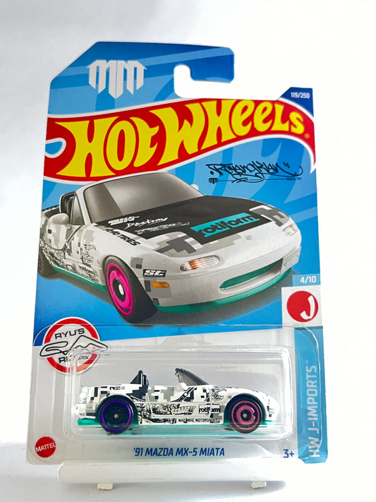 91 MAZDA MX-5 MIATA - 3B - Its Fun- Hot wheels - matchbox - diecast