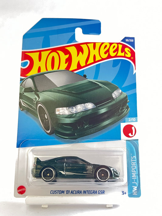 CUSTOM 01 ACURA INTEGRA GSR - GREEN - 3B - Its Fun- Hot wheels - matchbox - diecast
