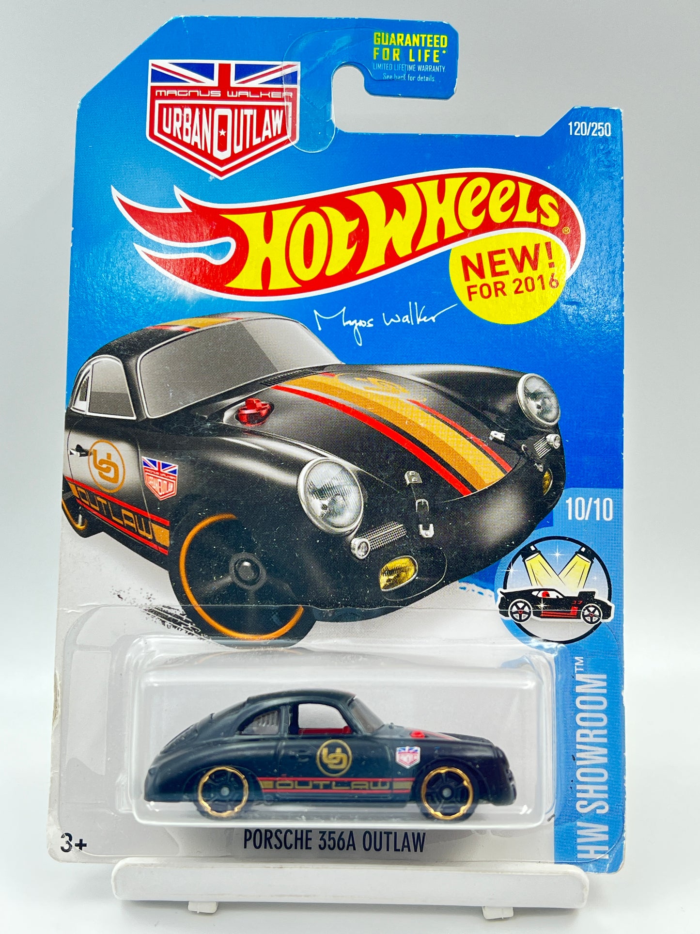 IMPORTED - HOT WHEELS -  PORSCHE 356A OUTLAW - BLACK - 1A