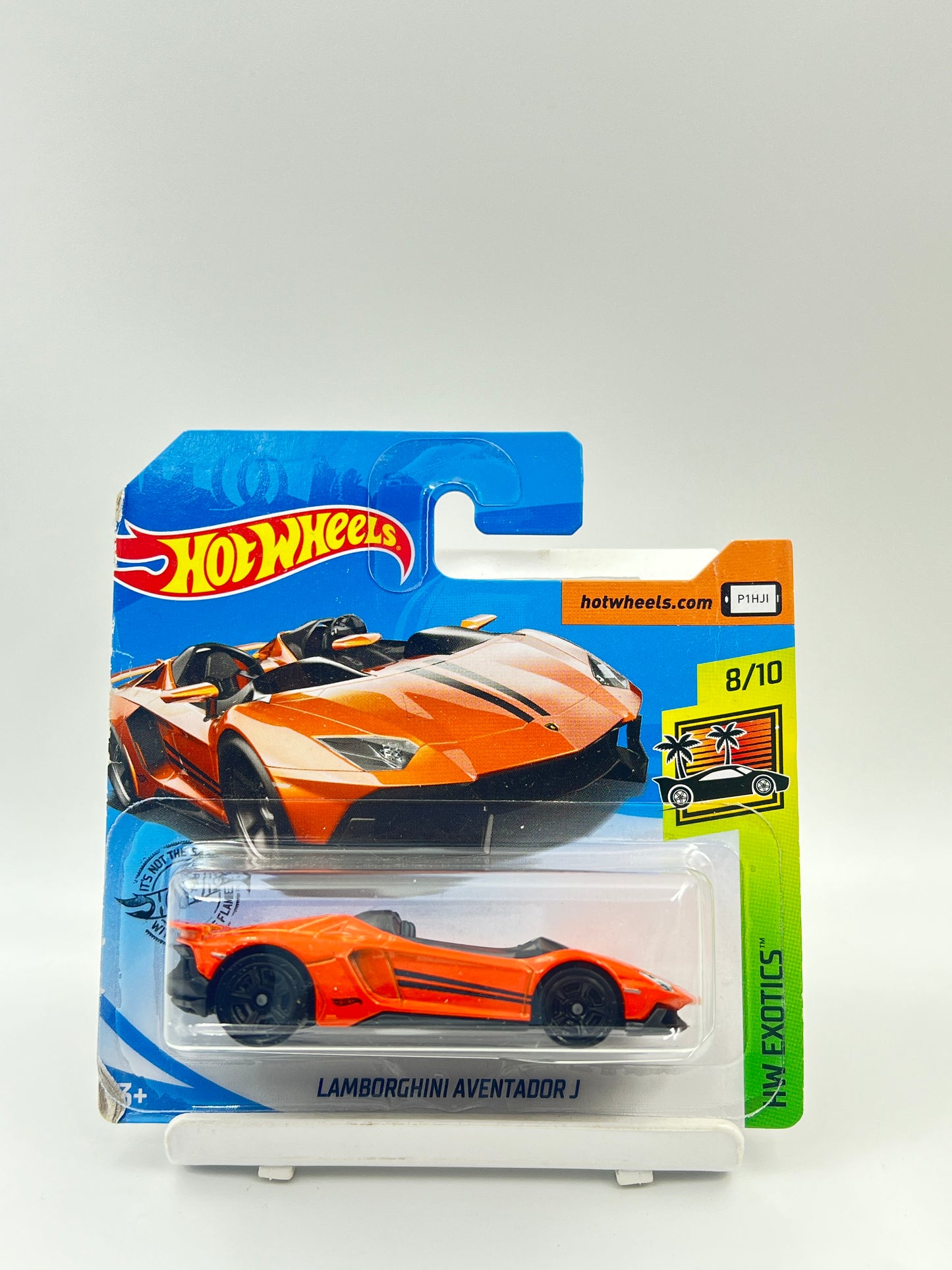 CREASED CARD - LAMBORGHINI AVENTADOR J - ORANGE - 3B