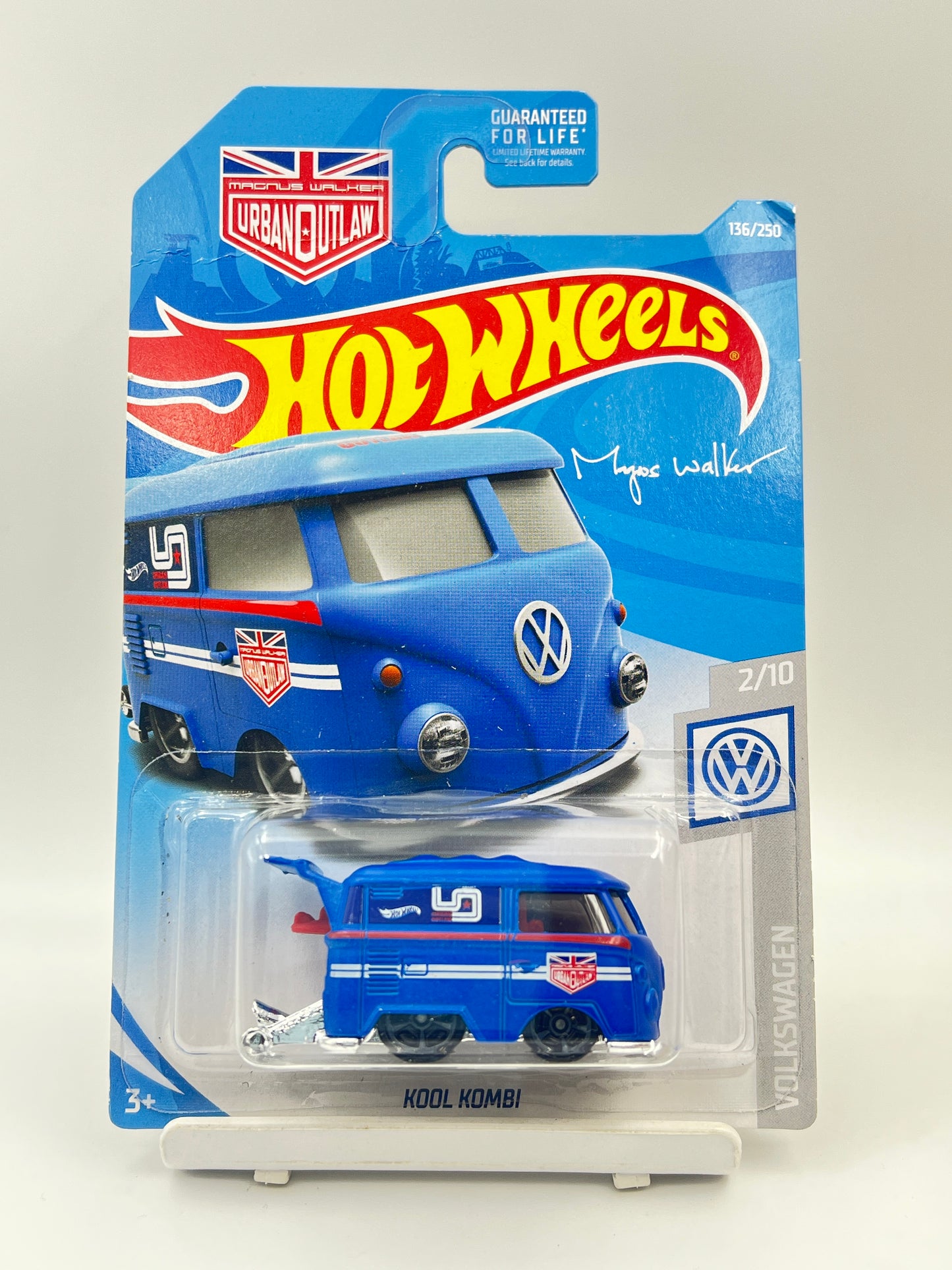 CARD DAMAGE - HOT WHEELS - KOOL KOMBI - BLUE - 3A
