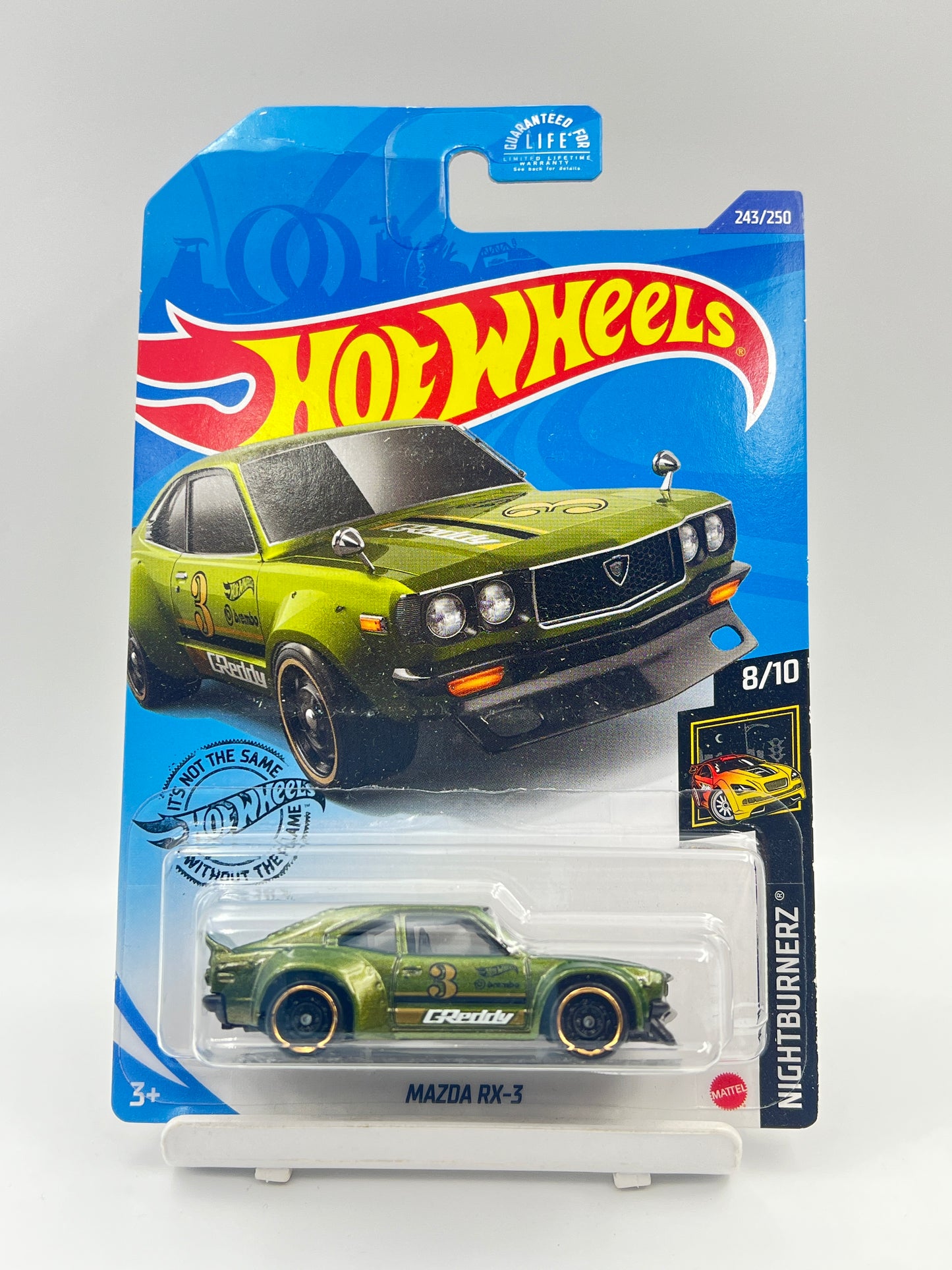 CREASED - HOT WHEELS - MAZDA RX-3 - GREEN - 3A
