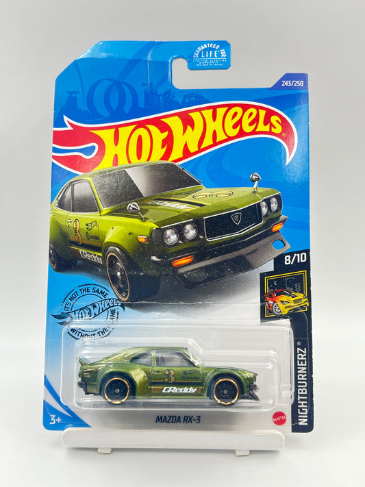 CREASED - HOT WHEELS - MAZDA RX-3 - GREEN - 3A