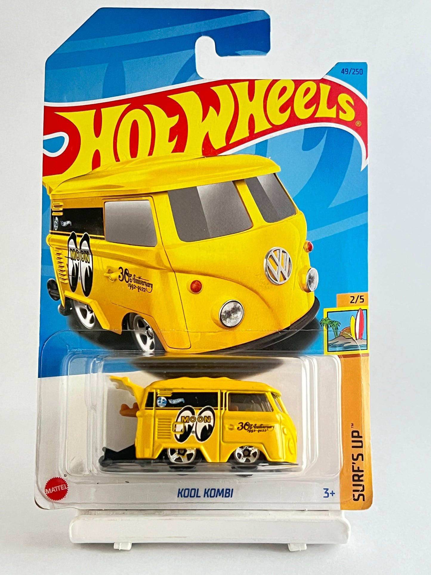BLISTER CRACK - KOOL KOMBI - MOON EYES YELLOW - 4F - Its Fun- Hot wheels - matchbox - diecast