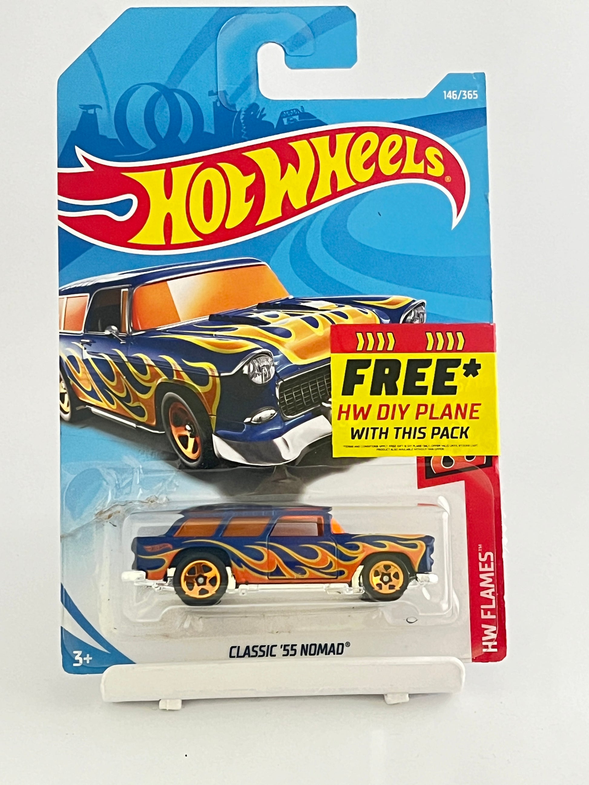 CLASSIC 55 NOMAD - FLAMES - 3C - Its Fun- Hot wheels - matchbox - diecast