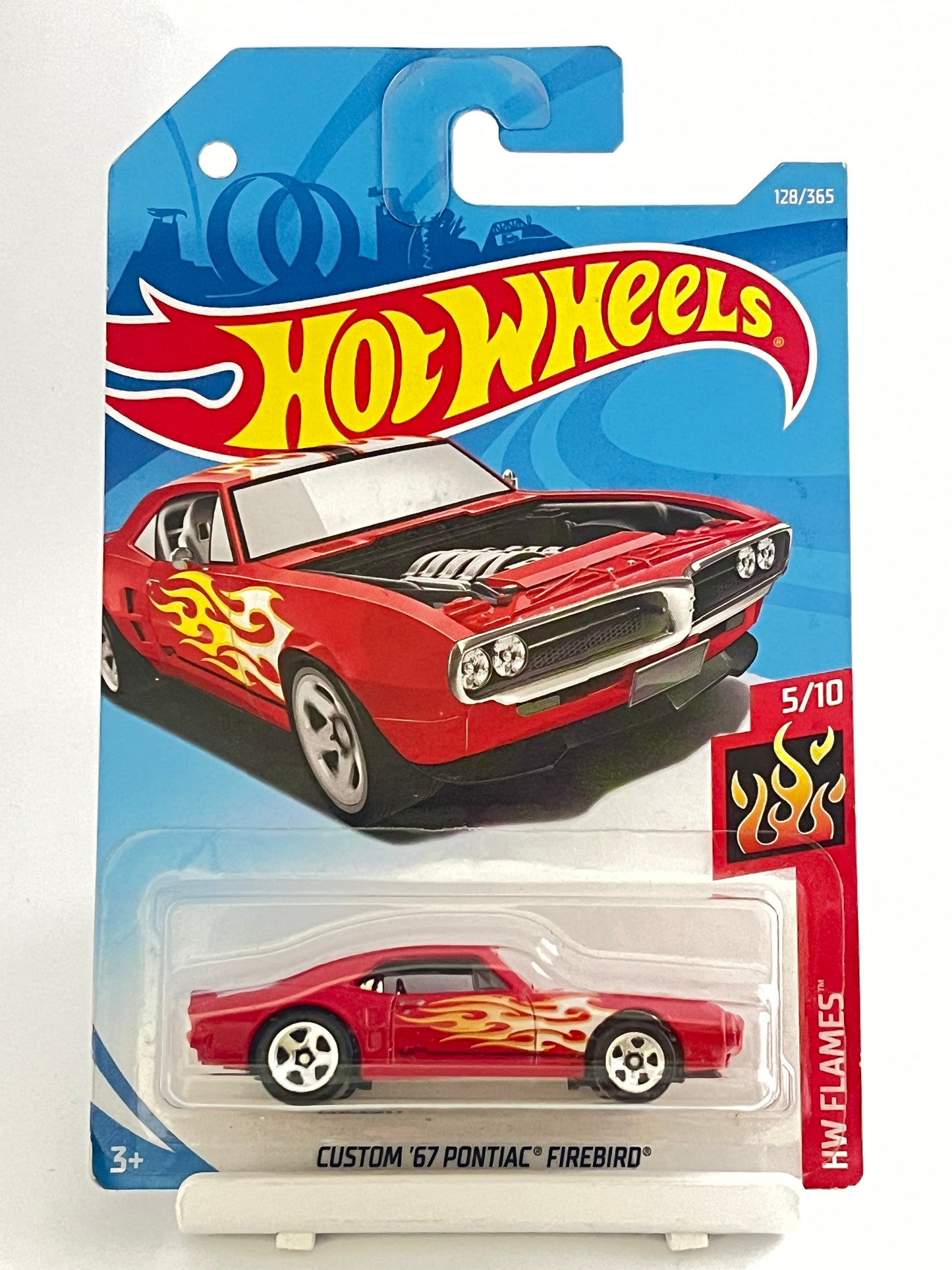 CUSTOM 67 PONTIAC FIREBIRD - RED - FLAMES - 2A