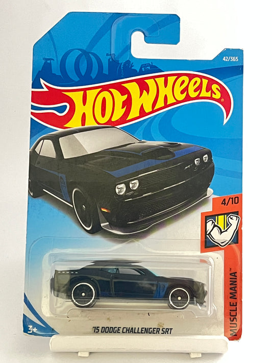 15 DODGE CHALLENGER SRT - BLACK AND BLUE - 2A - Its Fun- Hot wheels - matchbox - diecast