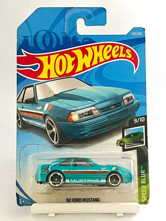 92 FORD MUSTANG - HEAVY METAL- GREEN - 1C - Its Fun- Hot wheels - matchbox - diecast