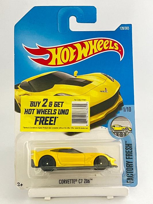 CORVETTE C7 Z06 -YELLOW- 2A - Its Fun- Hot wheels - matchbox - diecast
